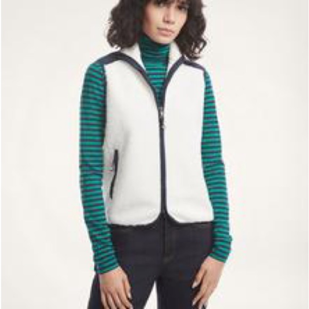 NEW Brooks Brothers Teddy Zip Fleece